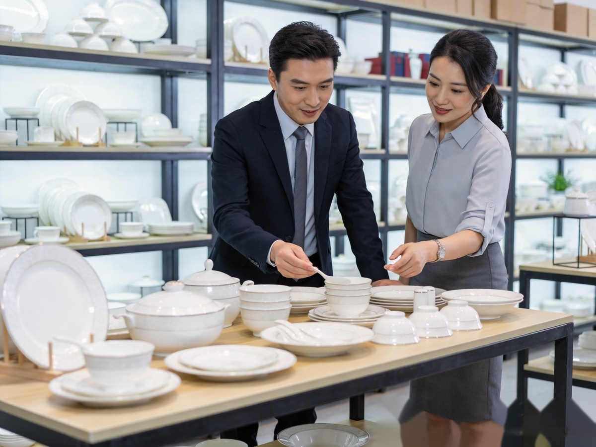 Ceramic Factory Audit Checklist: A Complete Guide for Bulk Tableware Buyers 3 Ceramic factory audit showroom meeting between buyer and supplier