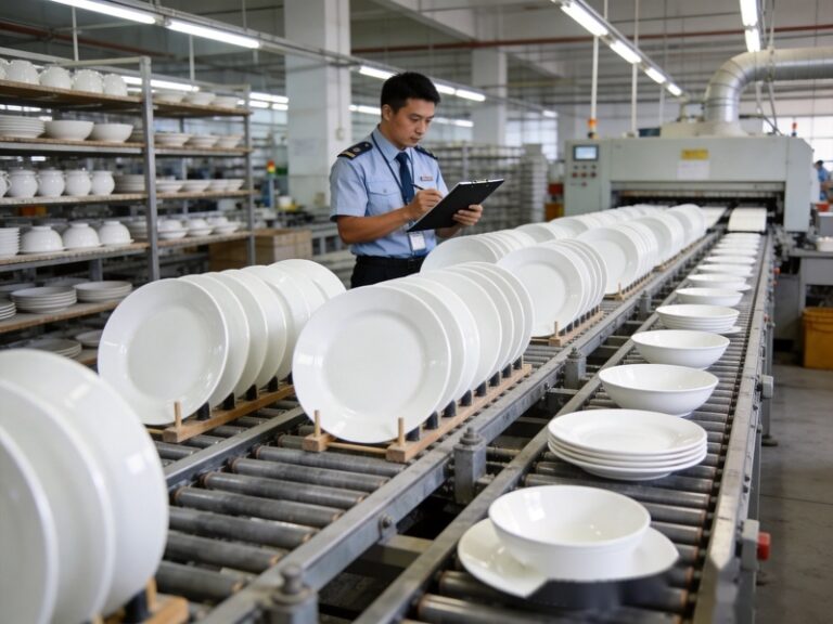 Ceramic Factory Audit Checklist: A Complete Guide for Bulk Tableware Buyers 1 Ceramic factory audit inspection of tableware production line