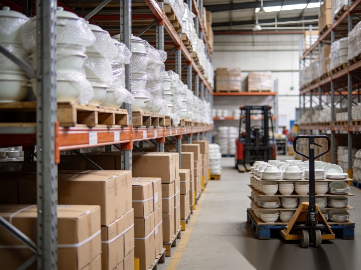Ceramic Factory Audit Checklist: A Complete Guide for Bulk Tableware Buyers 2 Ceramic factory audit warehouse and packaging inspection area