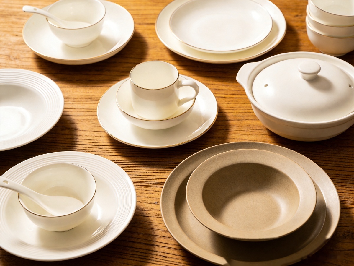 China's Top Ceramic Production Regions: A Buyer's Guide to Jingdezhen, Chaozhou, Dehua & Liling 3 Diverse Chinese ceramic tableware products from different ceramic production regions in China