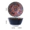 Top and side view of a wholesale ceramic soup bowl showing 12cm diameter, 6.5cm height, 300ml capacity, and 227g weight.