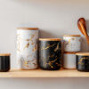 airtight-ceramic-storage-jar-lid-detail Airtight ceramic storage jar lid detail for coffee and tea storage