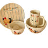 decorative-rice-bowl-ceramic-supplier Decorative ceramic rice bowls with colorful animal prints styled with food, supplied by premium kitchenware manufacturer.
