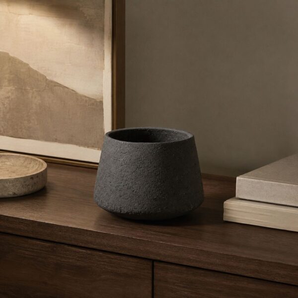 Minimalist stoneware bowl with natural ceramic texture