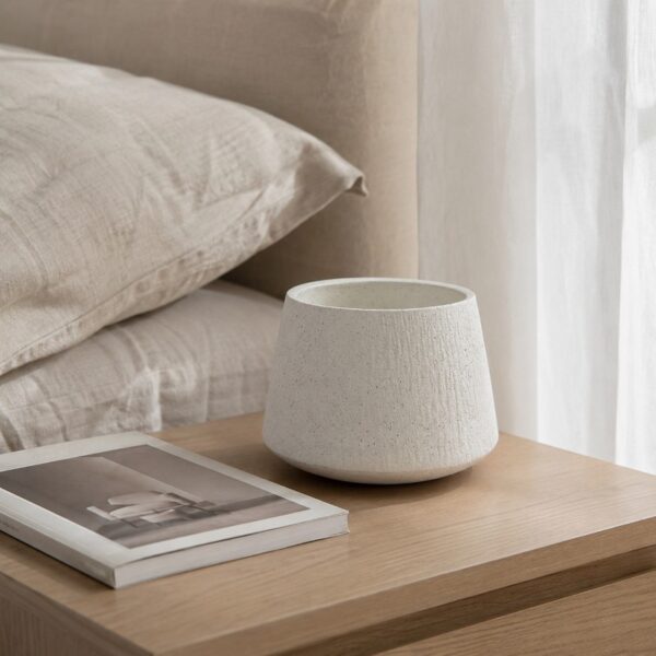 Matte glaze ceramic bowl with rustic handmade appearance
