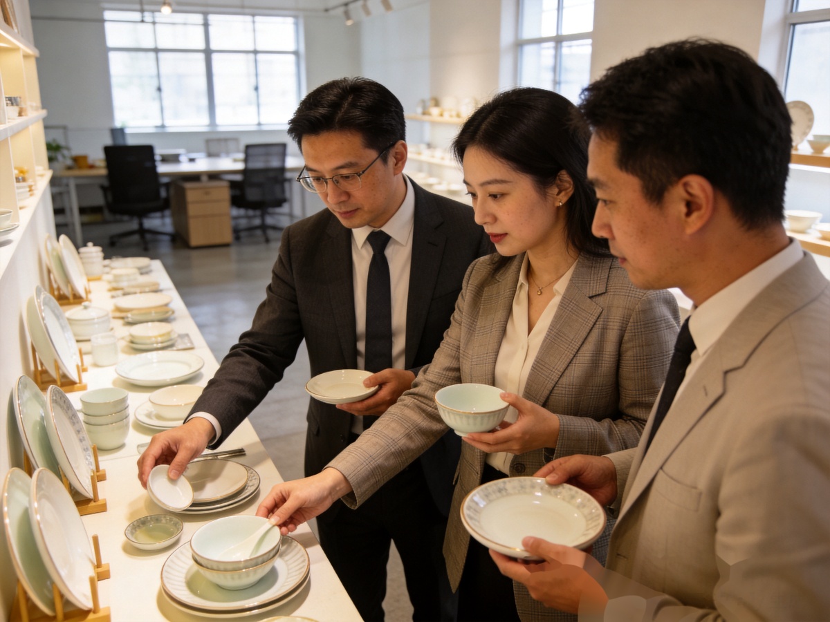 Ceramic Production Lead Time: Complete Planning Guide for Bulk Tableware Orders 3 ceramic production lead time buyer and factory planning meeting