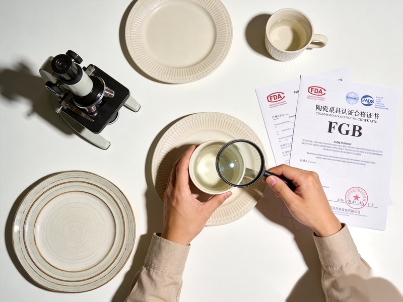 ceramic certification standards FDA LFGB testing