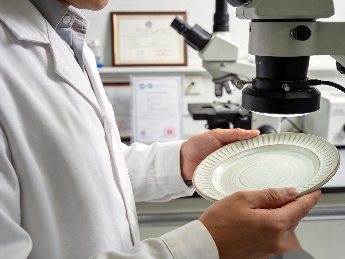 Ceramic Glaze Types and Safety Standards: A Complete Guide for B2B Buyers 2 ceramic glaze types undergoing safety testing in quality control laboratory