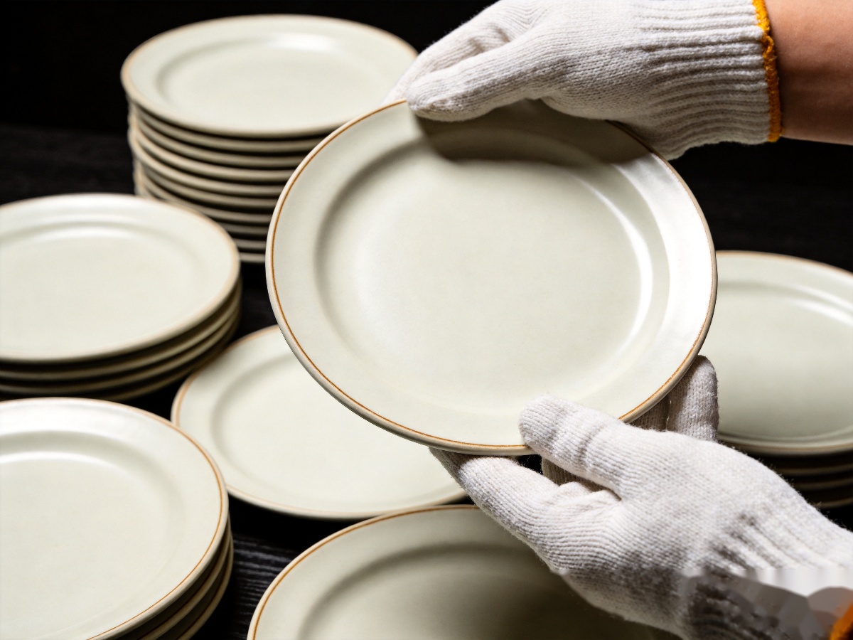 Ceramic Sample Evaluation: A Complete Guide for B2B Tableware Buyers 2 ceramic sample evaluation glaze inspection close-up