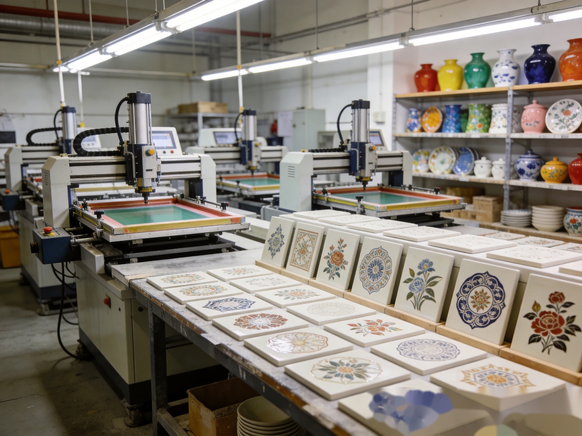 Ceramic Decoration Techniques: Screen Printing vs Decal vs Hand-Painting — A B2B Buyer's Guide 1 ceramic decoration techniques screen printing workshop