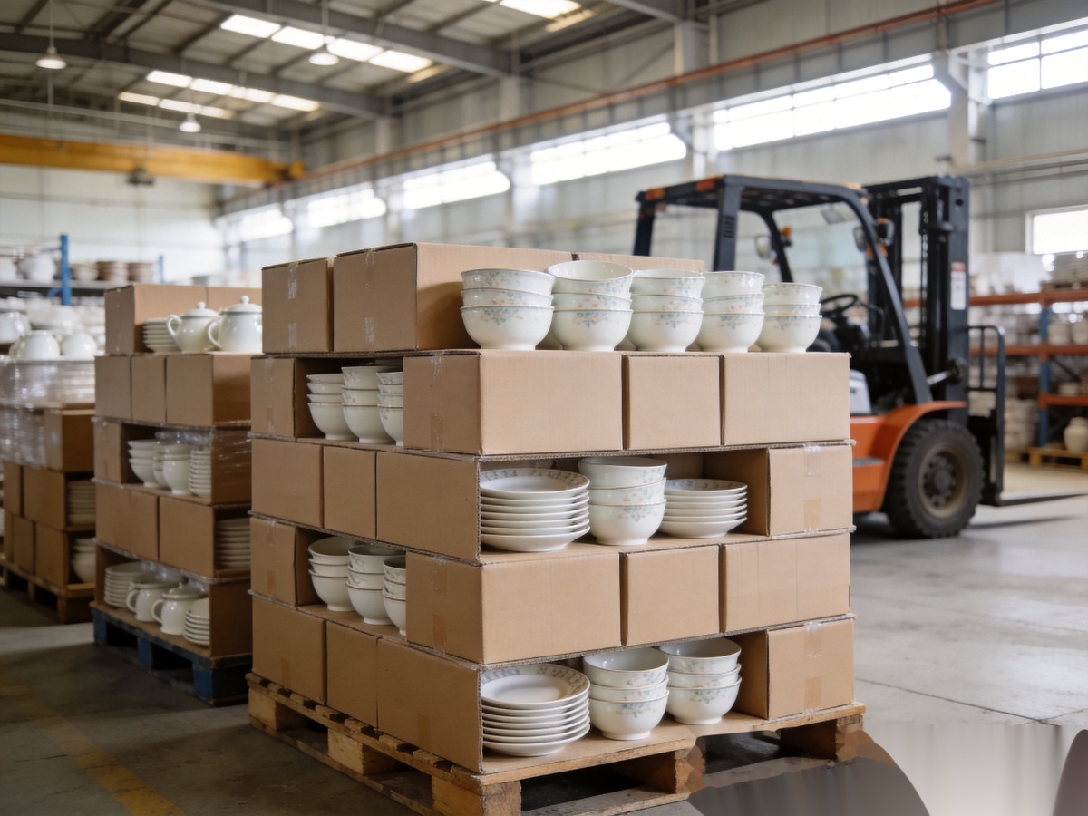 Ceramic Production Lead Time: Complete Planning Guide for Bulk Tableware Orders 2 ceramic production lead time warehouse logistics and shipping preparation