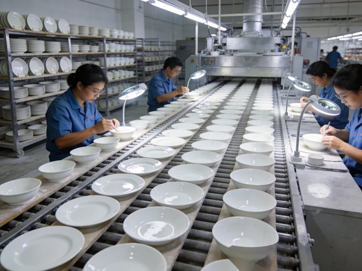 China Ceramic Regions: A Buyer's Guide to Jingdezhen, Chaozhou, Dehua & Liling 3 Chaozhou ceramic factory production line demonstrating china ceramic regions mass manufacturing capacity