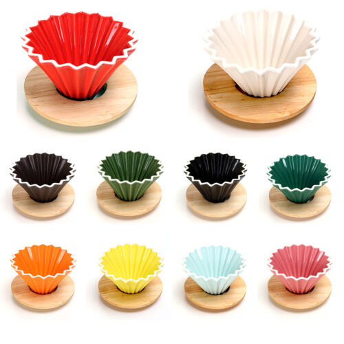 Colorful wave ceramic coffee dripper wholesale with multiple glaze colors