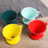 Colorful ceramic coffee dripper wholesale with multiple glaze colors
