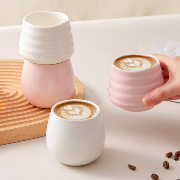 Handleless ceramic tea cup for Japanese tea ceremony and daily use
