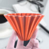 Colored ceramic pour over coffee dripper for specialty coffee