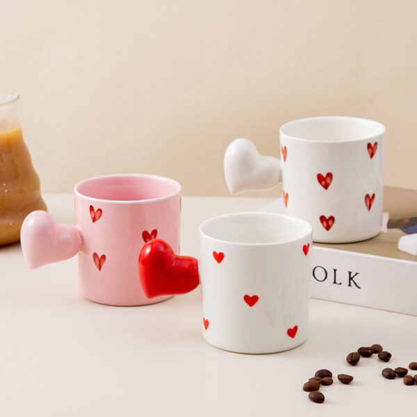 Creative custom ceramic mug with unique handle design