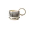 black-white-geometric-ceramic-coffee-mug Black and white geometric ceramic coffee mug on white background