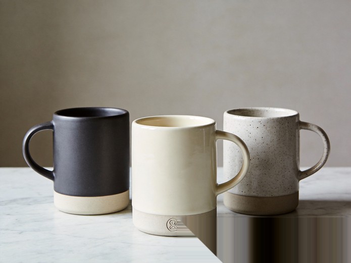 private label ceramic mugs with custom base stamp for subscription box branding and curated collections