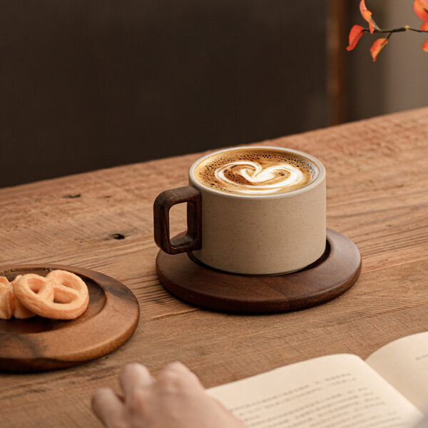 Minimalist ceramic coffee cup with modern Nordic design