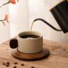 Premium ceramic coffee cup with natural glaze finish