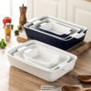 3-piece rectangular ceramic bakeware set