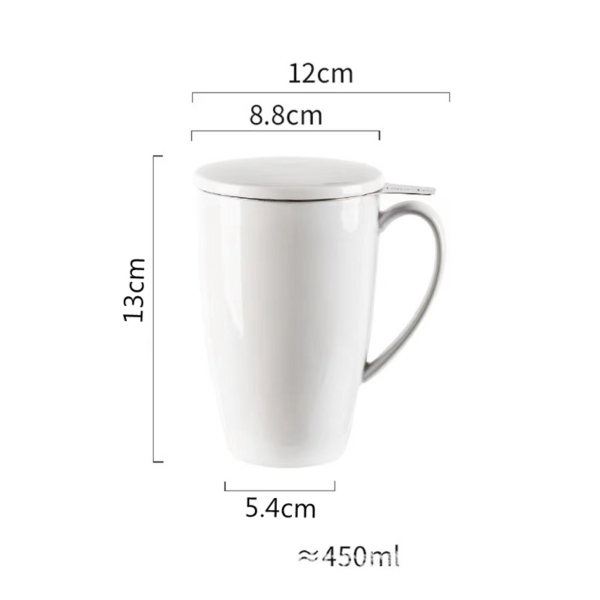 Wholesale ceramic tea mug set with infuser and lid for retailers