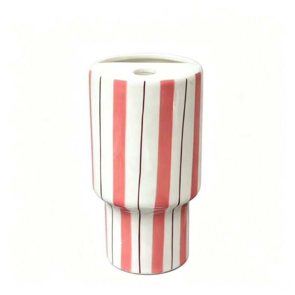 Custom ceramic tumbler with straw for branded drinkware collections