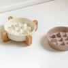 Ceramic slow feeder dog bowl