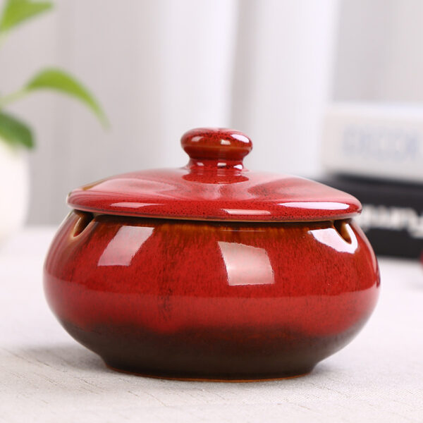 Wholesale ceramic ashtray with lid