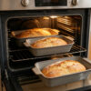 Rectangular ceramic casserole pan with handles