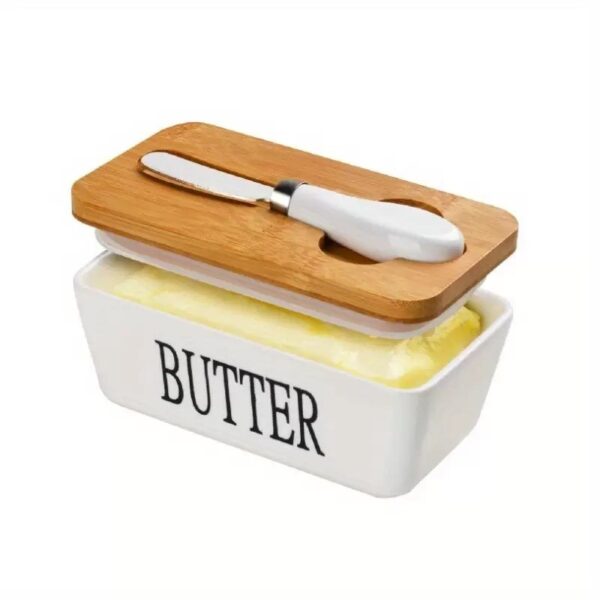 Ceramic butter container