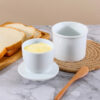 Embossed ceramic butter bell for kitchen