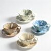 Wholesale reactive glaze ceramic coffee cup with distinctive glazed finish