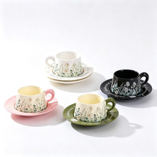 custom-ceramic-coffee-cup-and-saucer Custom ceramic coffee cup and saucer set for wholesale supply