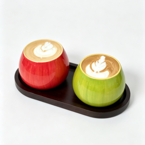 Apple shaped ceramic coffee cup for wholesale tableware