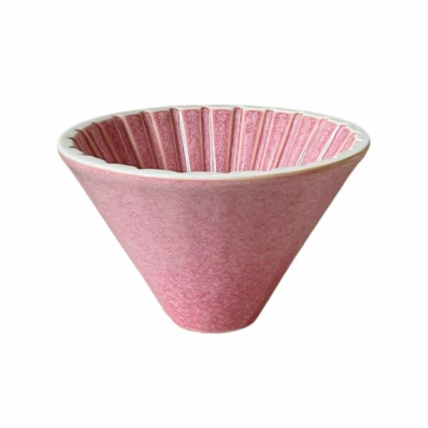 Top view showing the opening of a ceramic coffee dripper