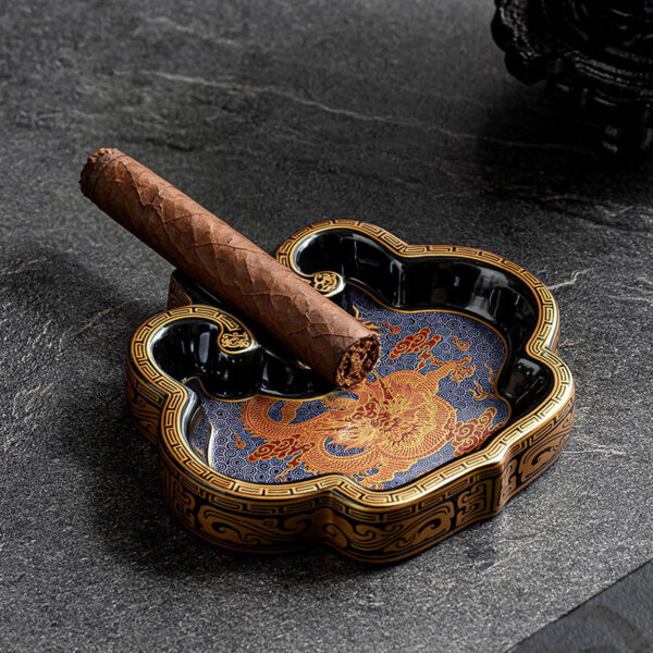 Ceramic cigar ashtray
