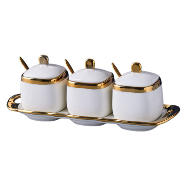 Creative ceramic condiment storage containers